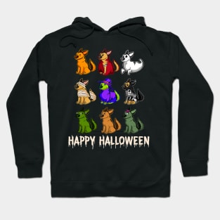 Happy German Shepherd Dog Witch Mummy Halloween Horror Hoodie